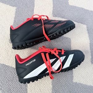 Adidas Kids' Black and Red Turf Soccer Shoes